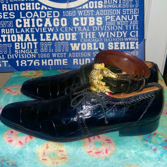 Mauri Alligator Shoes SZ11 and Brook Brothers Gator Belt SZ36 main image 5